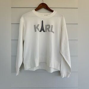 Karl Lagerfeld White Paris Sweatshirt